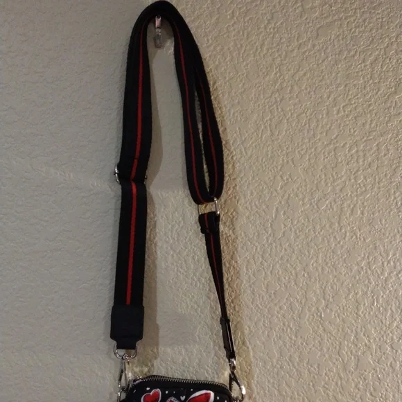 Brighton Black and Red Heart Pattern Bag - Picture 3 of 4